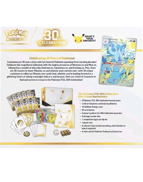 Pokémon TCG 30th Celebration Elite Trainer Box – Sealed